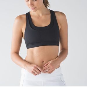 Lululemon black run your stuff sports bra